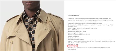 Wo werden burberry kleidung hergestellt